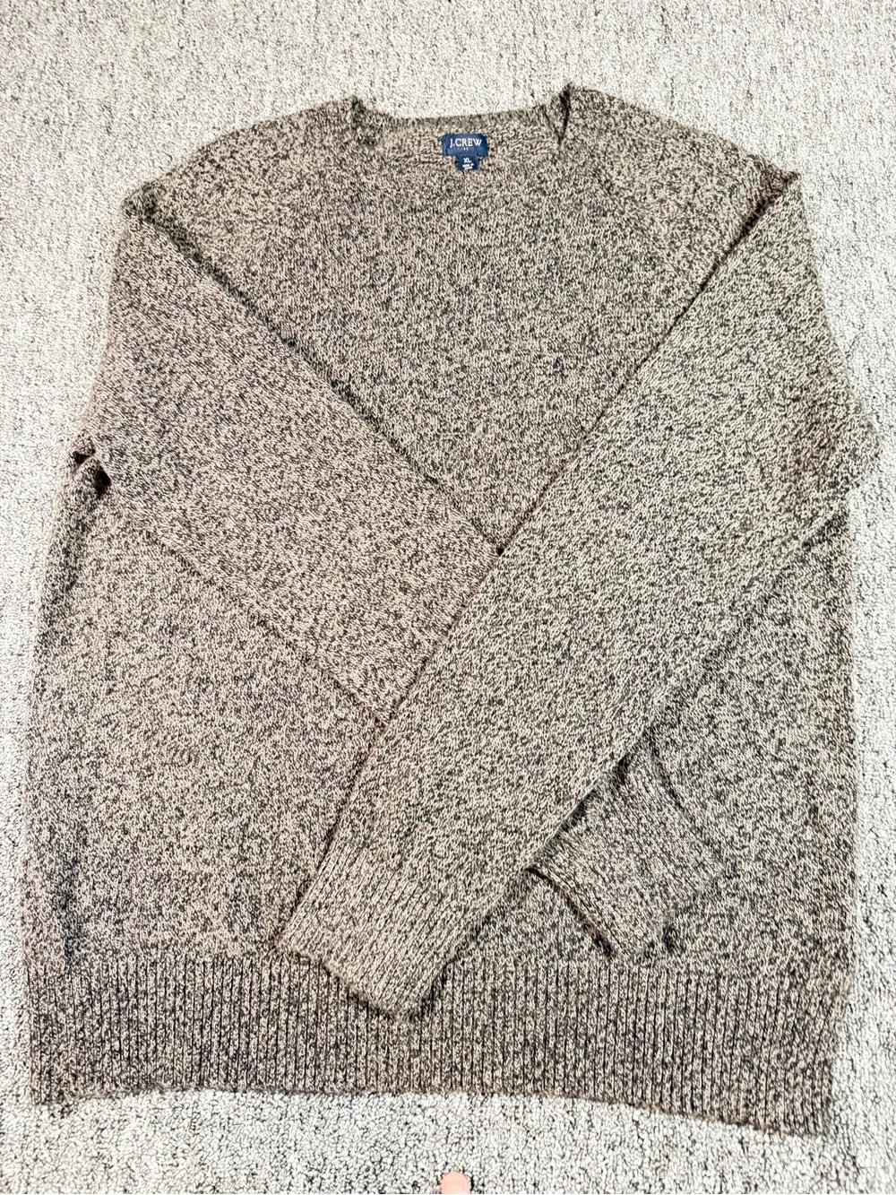 J. Crew Men’s Crewneck Sweater in Taupe Heather XL